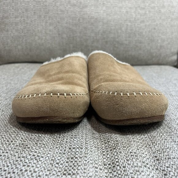 Jenni Kayne Shearling-Lined Moc Clog in Taupe Brown Size 37 - Picture 3 of 10